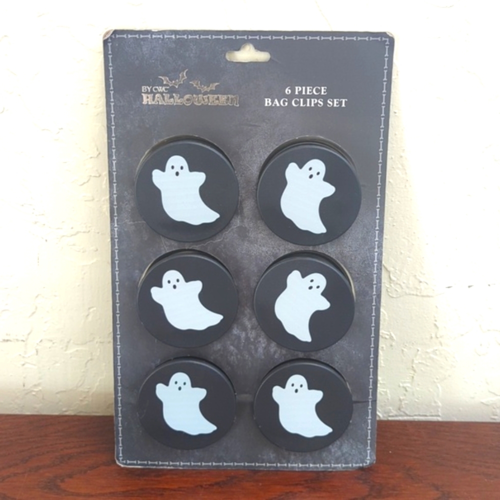 CWC Halloween Ghost 6 Piece Bag Magnetic Clips Set